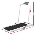 Everfit Treadmill Electric Walking Pad Under Desk Home Gym Fitness 400mm White - Image 2
