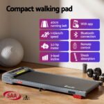 Everfit Treadmill Electric Walking Pad with Incline Under Desk Home Gym Grey - Image 4