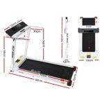 Everfit Treadmill Electric Home Gym Fitness Exercise Fully Foldable 450mm White - Image 2