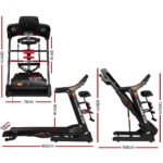 Everfit Treadmill Electric Home Gym Fitness Exercise Machine w/ Massager 480mm - Image 2