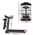 Everfit Treadmill Electric Home Gym Fitness Exercise Machine w/ Massager 400mm - Image 2