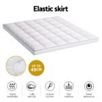 Giselle Bedding Mattress Topper Pillowtop Bamboo 10cm King - Image 5