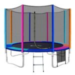 Everfit 12FT Trampoline for Kids w/ Ladder Enclosure Safety Net Pad Gift Round - Image 8