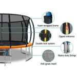 Everfit 16FT Trampoline for Kids w/ Ladder Enclosure Safety Net Rebounder Orange - Image 6