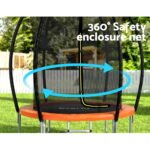 Everfit 6FT Trampoline for Kids w/ Ladder Trampoline Enclosure Safety Net Rebounder Orange - Image 3