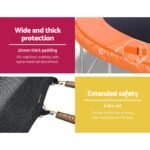 Everfit 8FT Trampoline for Kids w/ Ladder Enclosure Safety Net Rebounder Orange - Image 4