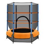 Everfit 4.5FT Trampoline for Kids Trampoline w/ Enclosure Safety Net Rebounder Gift Orange - Image 7