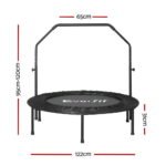 Everfit 48inch Round Fitness Trampoline Rebounder Adjustable Handrail Green - Image 2