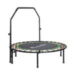 Everfit 48inch Round Fitness Trampoline Rebounder Adjustable Handrail Green - Image 3