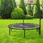 Everfit 48inch Round Fitness Trampoline Rebounder Adjustable Handrail Green
