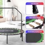 Everfit 48inch Round Fitness Trampoline Rebounder Adjustable Handrail Green - Image 6