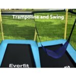 Everfit 6FT Trampoline for Kids w/ Enclosure Safety Net Swing Rectangle Yellow - Image 5