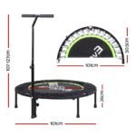 Everfit 40inch Fitness Foldable Trampoline Jumping Rebounder Home Gym Handrail - Image 2
