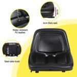 Giantz Tractor Seat Forklift Excavator Universal Backrest Truck Chair PU Leather - Image 6