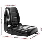 Giantz Tractor Seat Forklift Excavator Universal Backrest Truck PU Chair - Image 2