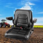 Giantz Tractor Seat Forklift Excavator Universal Suspension Armrest Truck Chair - Image 7