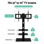 Artiss TV Stand Mount Bracket for 32"-70" LED LCD 3 Tiers Storage Floor Shelf - Image 5