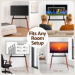 Artiss TV Stand 32-75 inch LED LCD Screen Wooden Floor Easel Height Adjustable - Image 7