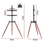 Artiss TV Stand 32-65 inch LED LCD Screen Wooden Tripod Easel Height Adjustable - Image 3