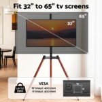 Artiss TV Stand 32-65 inch LED LCD Screen Wooden Tripod Easel Height Adjustable - Image 6
