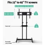 Artiss Mobile TV Stand for 23"-65" TVs Mount Bracket Portable Solid Trolley Cart - Image 7