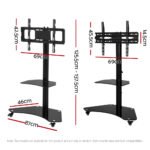 Artiss Mobile TV Stand for 32"-70" TVs Mount Bracket Portable Solid Trolley Cart - Image 4