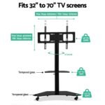 Artiss Mobile TV Stand for 32"-70" TVs Mount Bracket Portable Solid Trolley Cart - Image 7