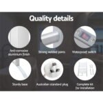 Devanti Electric Heated Towel Rail Rack 10 Bars Freestanding Clothes Dry Warmer - Image 6