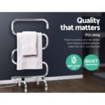 Devanti Electric Heated Towel Rail Rack 5 Bars Freestanding Clothes Dry Warmer - Image 4