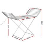 Devanti Electric Heated Towel Rail Rack 18 Bars Freestanding Clothes Dry Warmer - Image 2