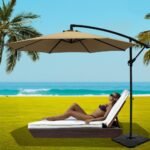 Instahut 3m Umbrella w/Base Outdoor Cantilever Beach Garden Patio Parasol Beige - Image 7