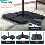 Instahut Umbrella Outdoor Umbrellas Cantilever Sun Stand UV Garden Base Grey 3M - Image 6