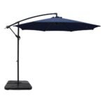 Instahut 3m Umbrella w/Base Outdoor Cantilever Beach Garden Patio Parasol Navy - Image 2