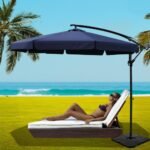 Instahut 3m Outdoor Umbrella w/Base Cantilever Garden Beach Patio Navy - Image 7