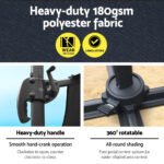 Instahut 3m Outdoor Umbrella Cantilever 360 Degree Tilt Beach Roma Charcoal - Image 6