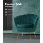 Artiss Armchair Velvet Green Callista - Image 4