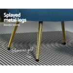 Artiss Armchair Velvet Blue Callista - Image 5