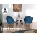 Artiss Armchair Velvet Blue Callista - Image 6
