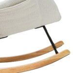 Artiss Rocking Chair Armchair Pillow Boucle White - Image 4