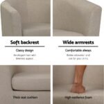 Artiss Armchair Tub Chair Beige Abby - Image 6