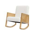 Artiss Armchair Rocking Chair Boucle Rattan White - Image 8