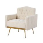 Artiss Armchair Boucle Beige Nicole - Image 7