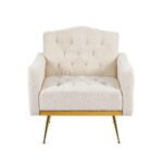 Artiss Armchair Boucle Beige Nicole - Image 3
