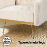 Artiss Armchair Boucle Beige Nicole - Image 6