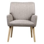 Artiss Armchair Fabric Beige Sebastini - Image 3