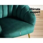 Artiss Armchair Velvet Green Eloise - Image 6