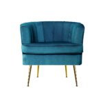 Artiss Armchair Velvet Blue Norvia - Image 3