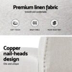 Artiss 4x Bar Stools Linen Upholstered Chairs - Image 6