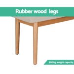 Artiss Dining Bench Upholstery Seat Wooden Chair 106cm - Image 4