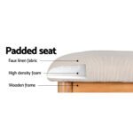 Artiss Dining Bench Upholstery Seat Wooden Chair 106cm - Image 5